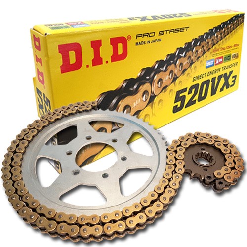 Kit catena did acciaio 520vx3 - did,